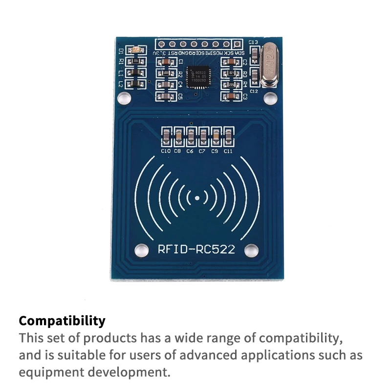 High Quality MFRC-522 RC522 RFID NFC Reader RF IC Card Inductive Sensor Module For Arduino Module + NFC Card + NFC Key Ring
High Quality MFRC-522 RC522 RFID NFC Reader RF IC Card Inductive Sensor Module For Arduino Module + NFC Card + NFC Key Ring