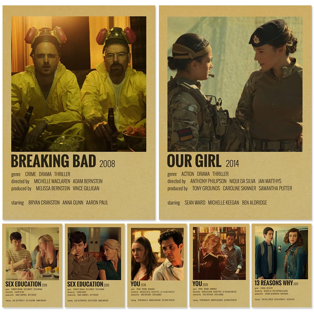 Classic TV Play Vintage Kraft Paper Posters Breaking Bad Supernatural Retro Home Wall Decor Poster Film Art Painting Pictures
Classic TV Play Vintage Kraft Paper Posters Breaking Bad Supernatural Retro Home Wall Decor Poster Film Art Painting Pictures