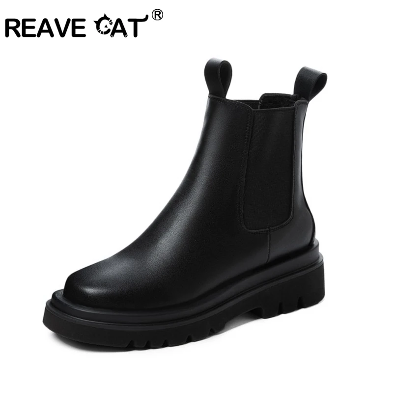 Женские ботинки челси на платформе REAVE CAT, Роскошные зимние полусапожки больших размеров 33-42 на толстом каблуке
Женские ботинки челси на платформе REAVE CAT, Роскошные зимние полусапожки больших размеров 33-42 на толстом каблуке