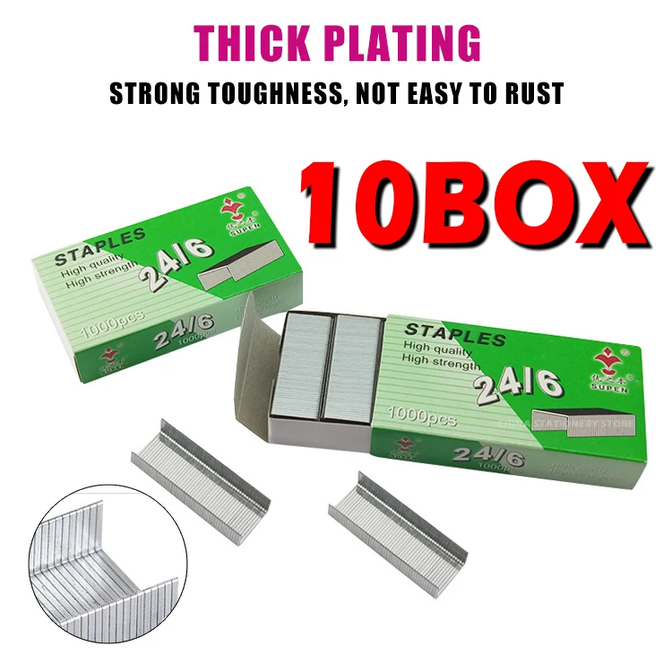 10 коробок/10000 шт. 24/6 стандартных металлических скоб в коробке, офисные Обучающие переплетные скобы для хранения
10 коробок/10000 шт. 24/6 стандартных металлических скоб в коробке, офисные Обучающие переплетные скобы для хранения