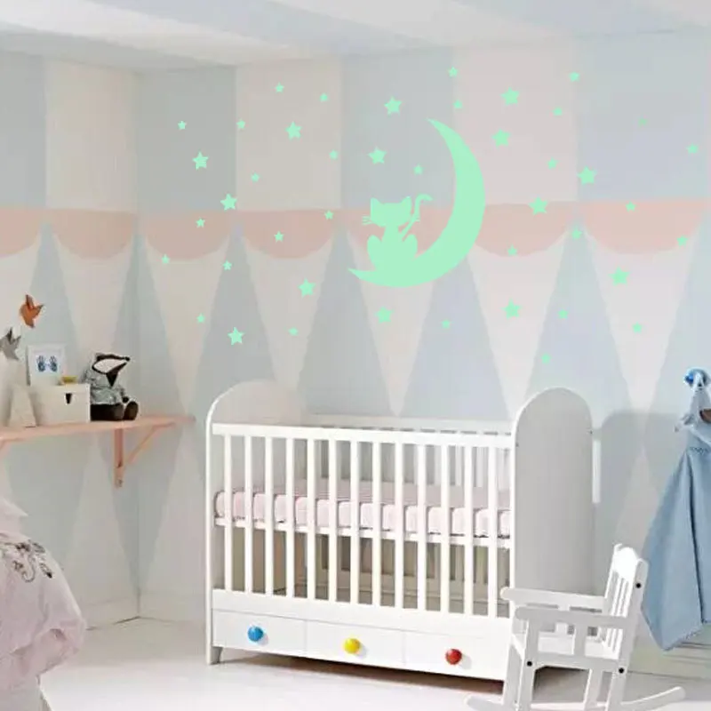 KW3254 Luminous Star Moon Cat Fluorescent Star Sticker Children's Room Bedroom Cartoon Wall Sticker
KW3254 Luminous Star Moon Cat Fluorescent Star Sticker Children's Room Bedroom Cartoon Wall Sticker