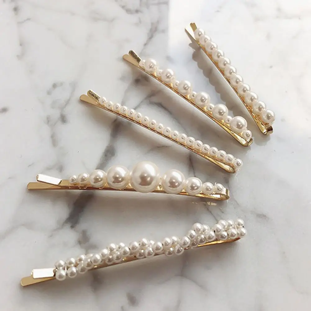 

Hot Sales!!! Fashion Women Girls Full Faux Pearl Inlaid Bobby Pin Hair Bangs Barrette Gift Wholesale Dropshipping New Arrival