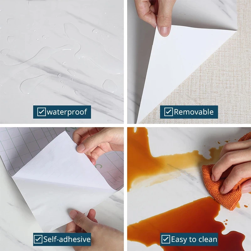 Marble Self Adhesive Wallpaper Waterproof Vinyl Film Wall Sticker Contact Paper for Kitchen Cupboard Decoration Bathroom Decor
Marble Self Adhesive Wallpaper Waterproof Vinyl Film Wall Sticker Contact Paper for Kitchen Cupboard Decoration Bathroom Decor