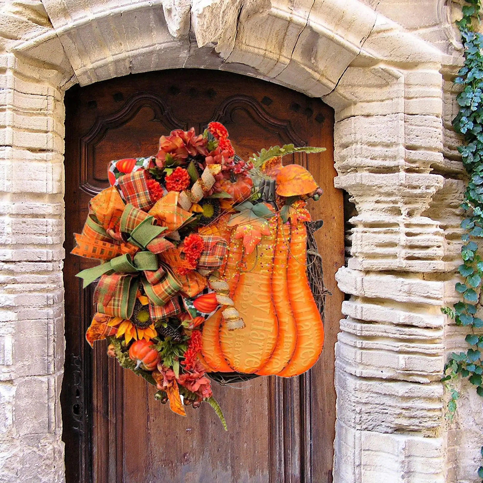16 Inch Door Wreath Big Pumpkins Halloween Decor Indoor Outdoor Arrangement
16 Inch Door Wreath Big Pumpkins Halloween Decor Indoor Outdoor Arrangement