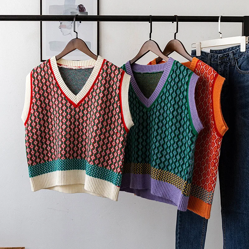 Sweater Vest for Women 2020 Autumn Winter Pullover Vest Knitted Vest Sleeveless Jecket Gilet Femme
Sweater Vest for Women 2020 Autumn Winter Pullover Vest Knitted Vest Sleeveless Jecket Gilet Femme