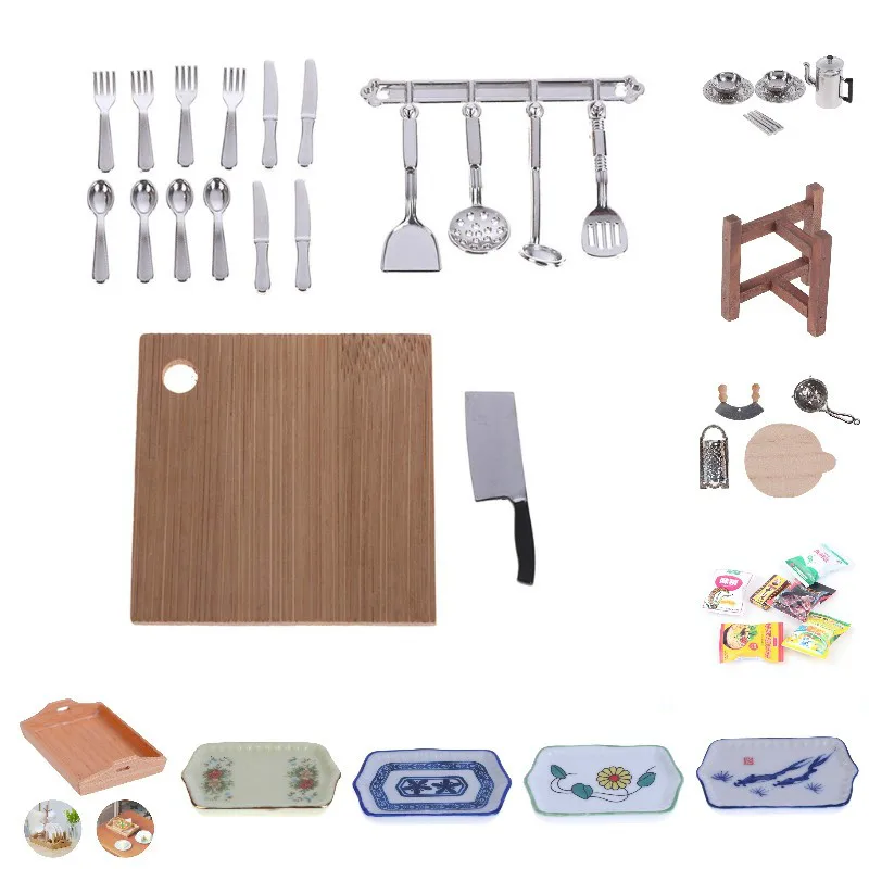 Dollhouse Miniature Simulation Mini Dishes Plate Tray Spoon Tableware Pretend Play Doll Kitchen Food Accessories
Dollhouse Miniature Simulation Mini Dishes Plate Tray Spoon Tableware Pretend Play Doll Kitchen Food Accessories