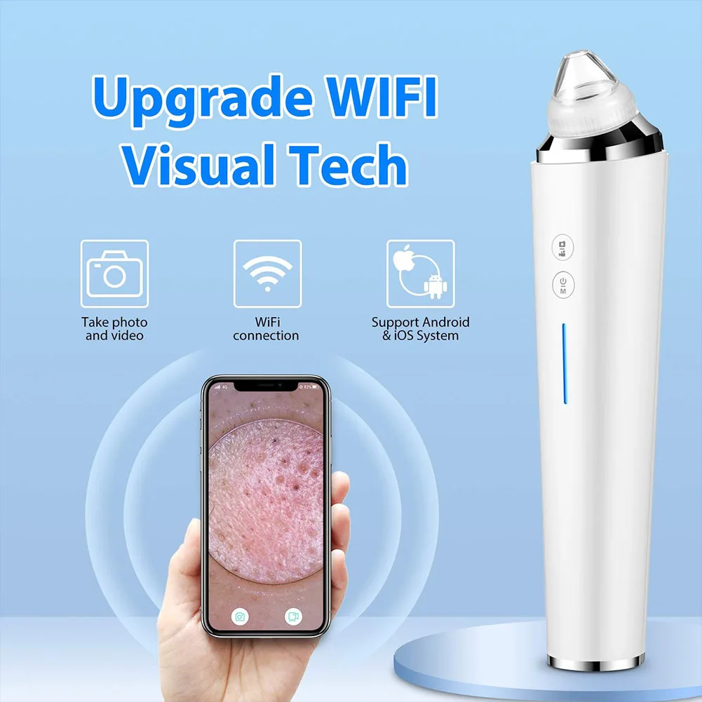 Blackhead Remover Pore Vacuum Cleaner For Nose Face Skin Acne Sucker Rechargeable Suction Spot Removal Tools 6 Suction Heads
Blackhead Remover Pore Vacuum Cleaner For Nose Face Skin Acne Sucker Rechargeable Suction Spot Removal Tools 6 Suction Heads