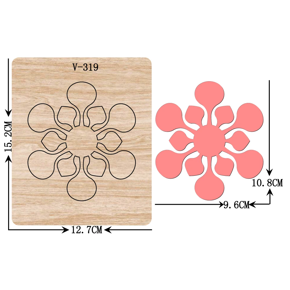 DIY New Flower wooden dies cutting dies for scrapbooking /Multiple sizes /V-319
DIY New Flower wooden dies cutting dies for scrapbooking /Multiple sizes /V-319