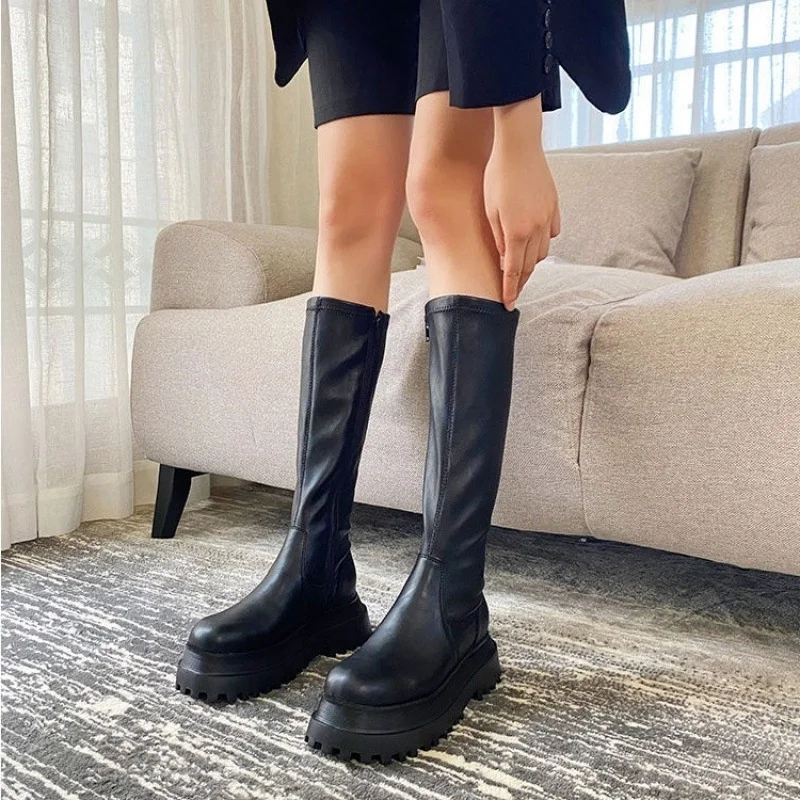 autumn Women's long new boots spring and elastic boots net red small boots thick soled thin boots
autumn Women's long new boots spring and elastic boots net red small boots thick soled thin boots