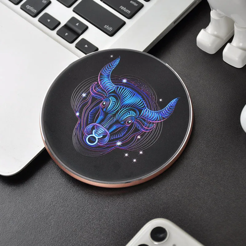 Twelve Constellat Taurus Scorpius Aries Virgo Libra Sagittarius Pisces 15W Qi Charging Pad Wireless Phone Charger
Twelve Constellat Taurus Scorpius Aries Virgo Libra Sagittarius Pisces 15W Qi Charging Pad Wireless Phone Charger