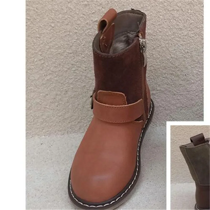 New Girls Boys British style Genuine Leather Children Baby Soft Bottom Retro With Plush Winter Kids Leather Boots Ankle 041
New Girls Boys British style Genuine Leather Children Baby Soft Bottom Retro With Plush Winter Kids Leather Boots Ankle 041