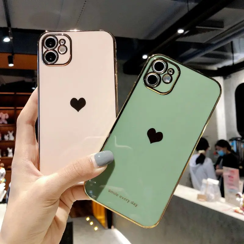 New Electroplated love heart IPhone Case For iPhone 12Pro 12 11 Pro Max XR XS X XS Max 7 8Plus Shockproof Protective Back Cover
New Electroplated love heart IPhone Case For iPhone 12Pro 12 11 Pro Max XR XS X XS Max 7 8Plus Shockproof Protective Back Cover