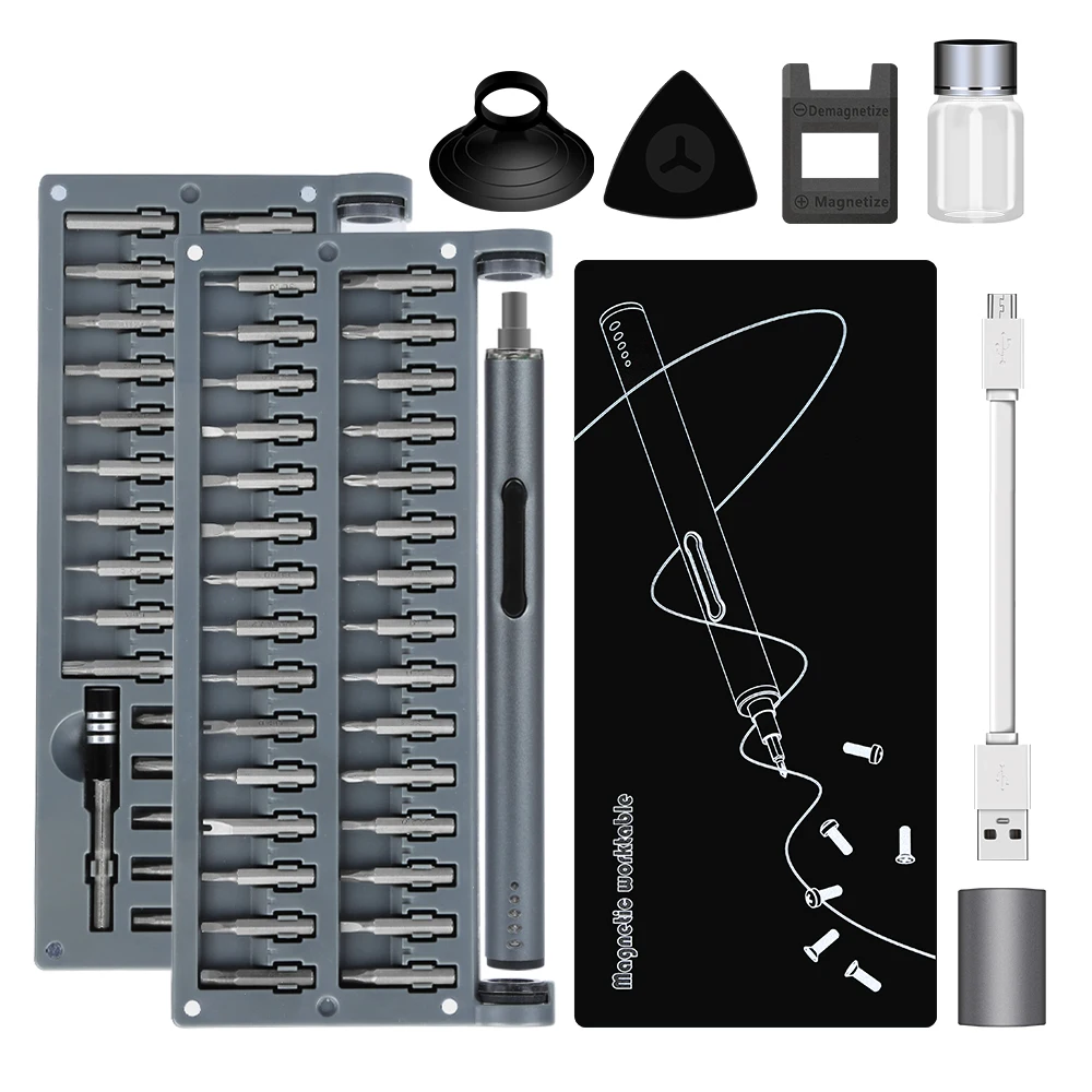 59 In 1 Mini Electric Screwdriver USB Charging Screw Driver Phone Laptop Repair Tools Hex Torx Electric Screwdrivers Power Tools
59 In 1 Mini Electric Screwdriver USB Charging Screw Driver Phone Laptop Repair Tools Hex Torx Electric Screwdrivers Power Tools