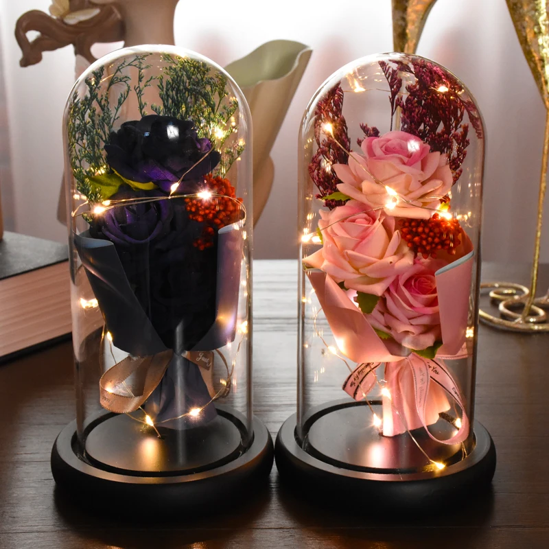 Led Rose Dried Flowers Rose Wedding Decor Eternal Rose in Glass Flower With Light Creative Valentine's Day Mother's Gift
Led Rose Dried Flowers Rose Wedding Decor Eternal Rose in Glass Flower With Light Creative Valentine's Day Mother's Gift