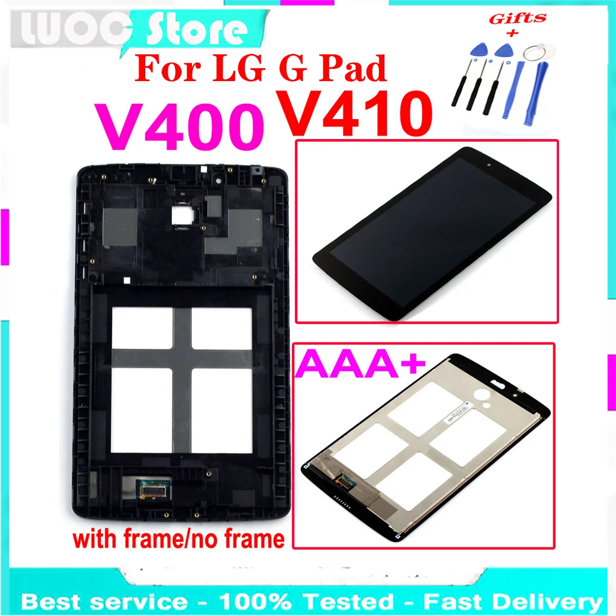 100% Tested For LG G PAD 7.0 V400 V410 Touch Screen LCD Display Digitizer Assembly V400 Replacement Parts with Free Tools
100% Tested For LG G PAD 7.0 V400 V410 Touch Screen LCD Display Digitizer Assembly V400 Replacement Parts with Free Tools