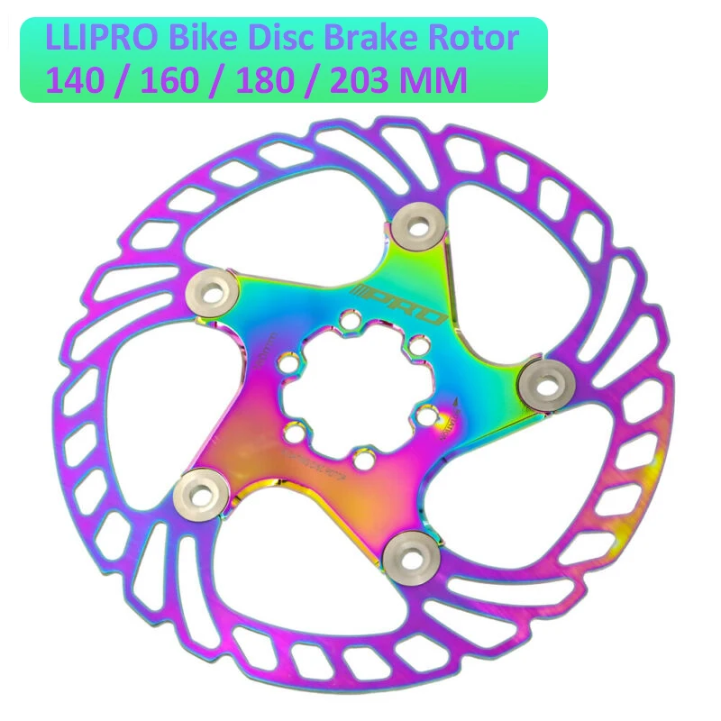 Colorful MTB Bicycle Disc Brake Cooling & Floating Rotor 140/160/180/203MM Stainless Steel Rotor Mountain Bike Disc Brake Pads
Colorful MTB Bicycle Disc Brake Cooling & Floating Rotor 140/160/180/203MM Stainless Steel Rotor Mountain Bike Disc Brake Pads