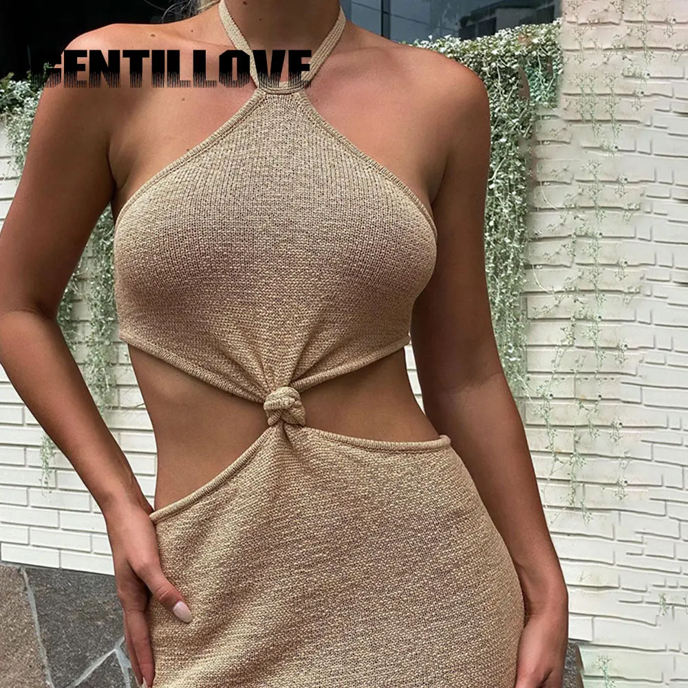 Gentillove Halter Knitted Sexy Hollow Out Backless Long Dress Elegant Solid Bodycon Club Beach Party Holiday Sundress Party
Gentillove Halter Knitted Sexy Hollow Out Backless Long Dress Elegant Solid Bodycon Club Beach Party Holiday Sundress Party