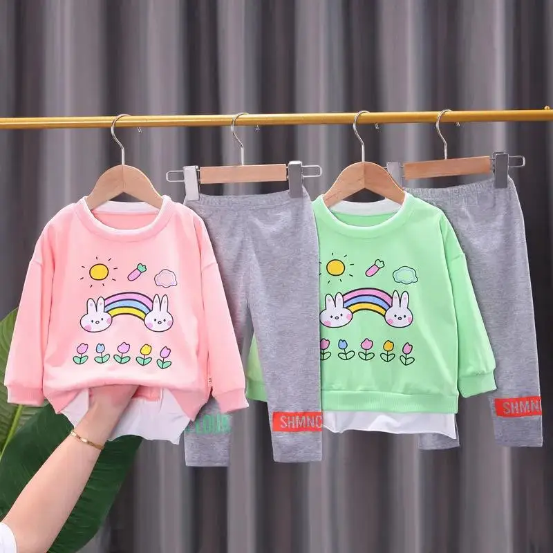 Cute Rabbit Children Clothes Autumn Cartoon Girls Sets Long Sleeve Tracksuit 0-5 Years 2022 Kids Clothes Outfits 2pcs Sport Suit
Cute Rabbit Children Clothes Autumn Cartoon Girls Sets Long Sleeve Tracksuit 0-5 Years 2022 Kids Clothes Outfits 2pcs Sport Suit