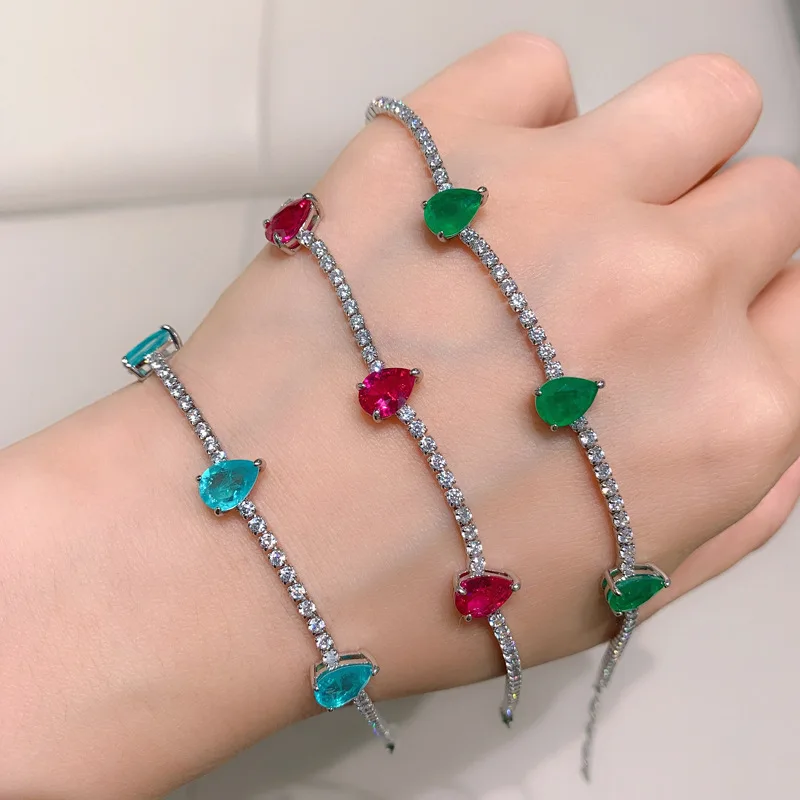 QTT Elegant Women's Bracelet Paraiba Emerald Tourmaline Gemstone Bracelets For Girls Temperament High Quality Jewelry
QTT Elegant Women's Bracelet Paraiba Emerald Tourmaline Gemstone Bracelets For Girls Temperament High Quality Jewelry