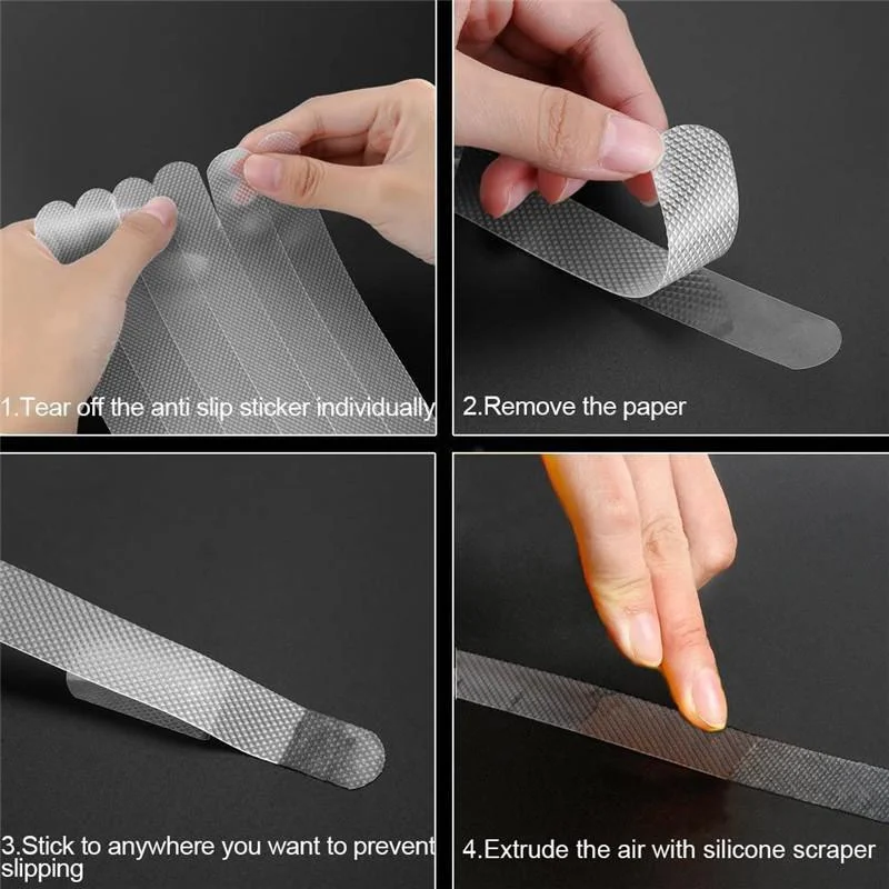 12/24pcs Anti Slip Strips Transparent Shower Stickers Bath Safety Strips Non Slip Strips for Bathtubs Showers Stairs Floors
12/24pcs Anti Slip Strips Transparent Shower Stickers Bath Safety Strips Non Slip Strips for Bathtubs Showers Stairs Floors
