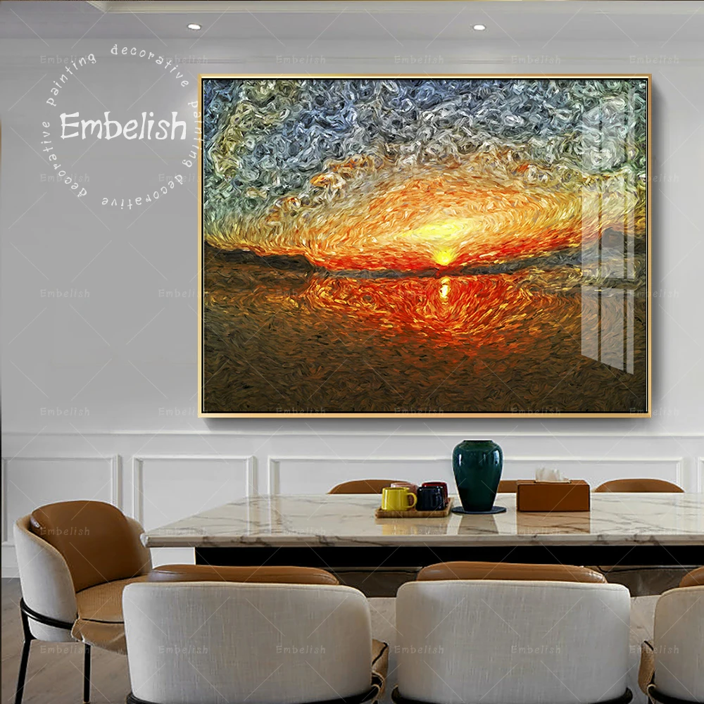 Embelish Sunrise Abstract Sea Wave Landscape Sunset Pictures For Living Room Modern Home Decor HD Canvas Painting Wall Posters
Embelish Sunrise Abstract Sea Wave Landscape Sunset Pictures For Living Room Modern Home Decor HD Canvas Painting Wall Posters