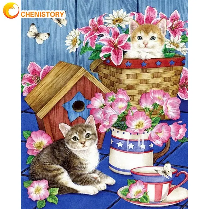 CHENISTORY Oil Painting By Numbers Wall Decor Drawing On Canvas Cat For Kids HandPainted DIY Painting Animal Home Decor
CHENISTORY Oil Painting By Numbers Wall Decor Drawing On Canvas Cat For Kids HandPainted DIY Painting Animal Home Decor