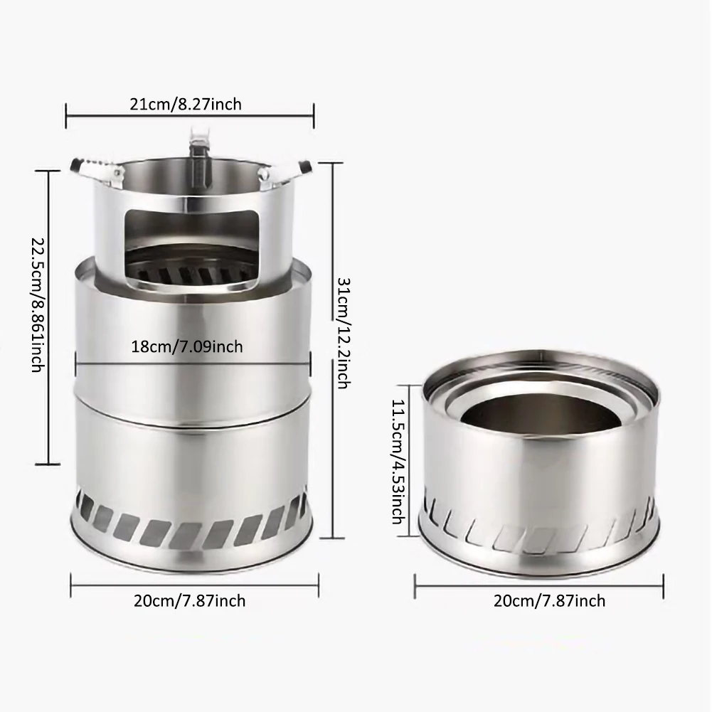 New Large Size Camping Wood Stove Stainless Steel Removable Portable Gas Wood Stove Outdoor Folding Wood Stove Essential Goods
New Large Size Camping Wood Stove Stainless Steel Removable Portable Gas Wood Stove Outdoor Folding Wood Stove Essential Goods