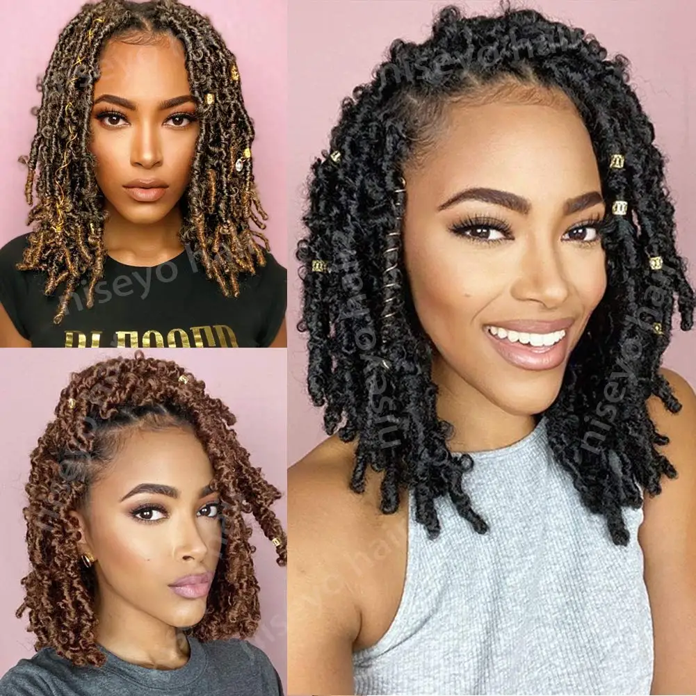 Butterfly Locs Passion Twist Hair Crochet Braid Hair 12Inches Pre-Looped Goddess Faux Locs Crochet Braids Hair Products 
Butterfly Locs Passion Twist Hair Crochet Braid Hair 12Inches Pre-Looped Goddess Faux Locs Crochet Braids Hair Products