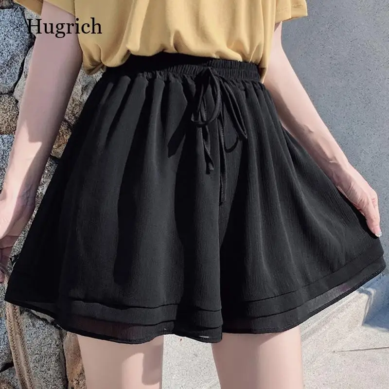 2021 New Summer Chiffon Shorts Korean Ladies Double Layer High Waist Wide Leg Shorts Casual Loose Skirt Short For Women
2021 New Summer Chiffon Shorts Korean Ladies Double Layer High Waist Wide Leg Shorts Casual Loose Skirt Short For Women