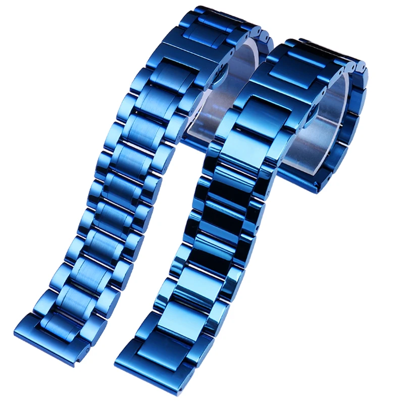 Blue stainless steel wristwatches band 18 19 20 21 22mm watch belt metal bracelet general watch strap for all brand watchbands
Blue stainless steel wristwatches band 18 19 20 21 22mm watch belt metal bracelet general watch strap for all brand watchbands