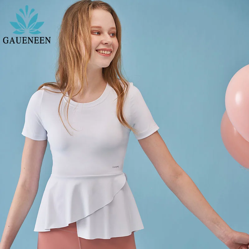 GAUENEEN Women Shockproof Yoga Top Sportswear Fitness Ruffle Short Sleeve T-shirts Female Padded Running Workout Gym Sports Tops
GAUENEEN Women Shockproof Yoga Top Sportswear Fitness Ruffle Short Sleeve T-shirts Female Padded Running Workout Gym Sports Tops