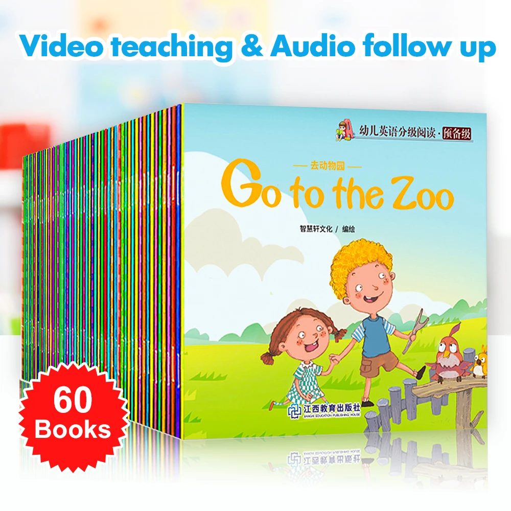 60Books/Set Picture Book Children Enlightenment English Story Book Learn English Words Tales Book Early Educational Reading Book
60Books/Set Picture Book Children Enlightenment English Story Book Learn English Words Tales Book Early Educational Reading Book