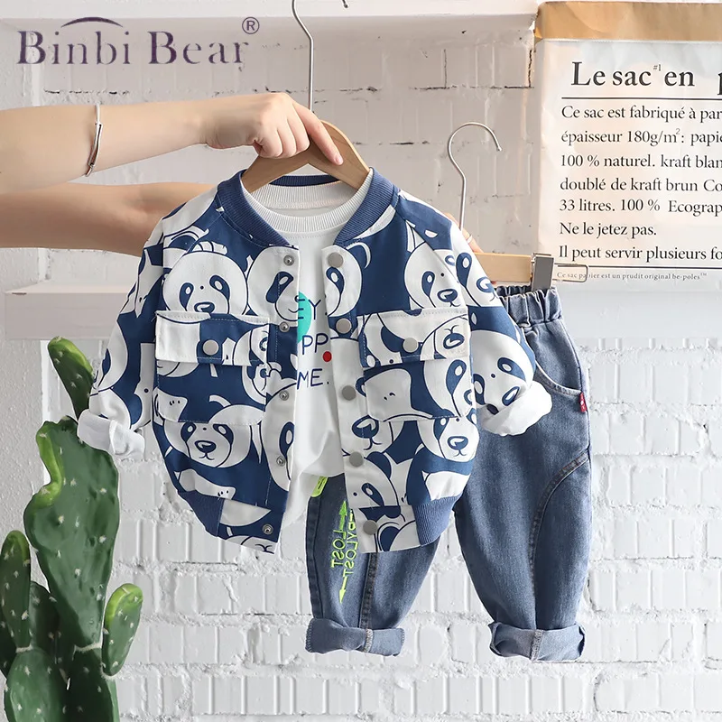 Spring And Autumn Children's Fashion Children Clothing Set Boys' Suit Button Coat Three Piece Baby Girls Kids Toddler Clothes
Spring And Autumn Children's Fashion Children Clothing Set Boys' Suit Button Coat Three Piece Baby Girls Kids Toddler Clothes