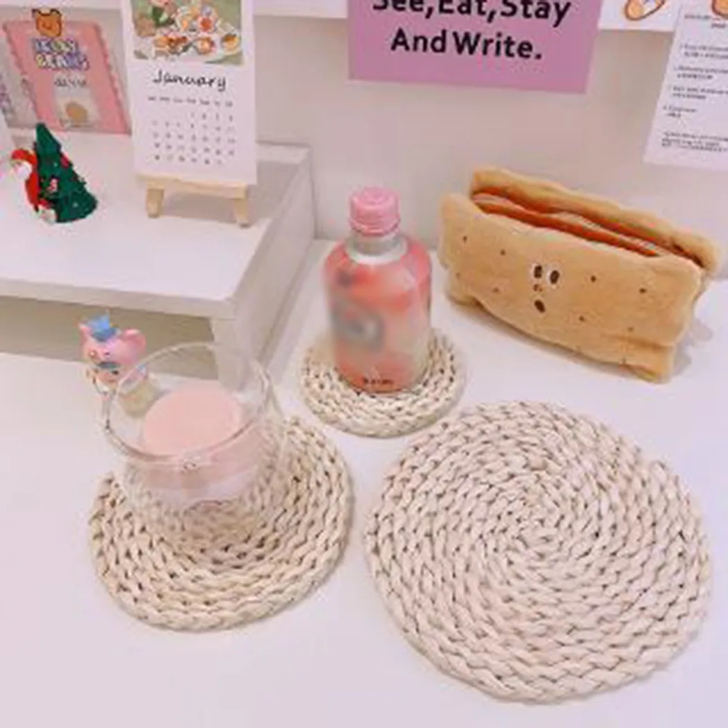 Rattan Woven Wicker Slip Slice Cup Mat Coaster Tea Coffee Mug Drinks Holder for DIY Tableware Decor Durable Pad
Rattan Woven Wicker Slip Slice Cup Mat Coaster Tea Coffee Mug Drinks Holder for DIY Tableware Decor Durable Pad