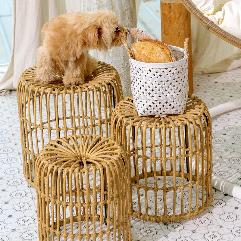 Nordic Hand-woven Stool Chair Small Rattan Chair Balcony Leisure Chair Short Stool Three-piece Home Outdoor Chair Bar Stool
Nordic Hand-woven Stool Chair Small Rattan Chair Balcony Leisure Chair Short Stool Three-piece Home Outdoor Chair Bar Stool
