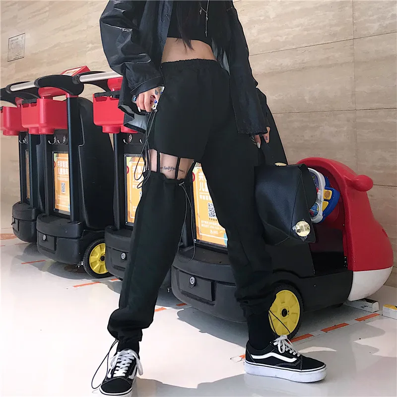 cargo pants high elastic waist pockets hollow out solid Drawstring loose full length streetwear style ins ulzzang Harajuku
cargo pants high elastic waist pockets hollow out solid Drawstring loose full length streetwear style ins ulzzang Harajuku