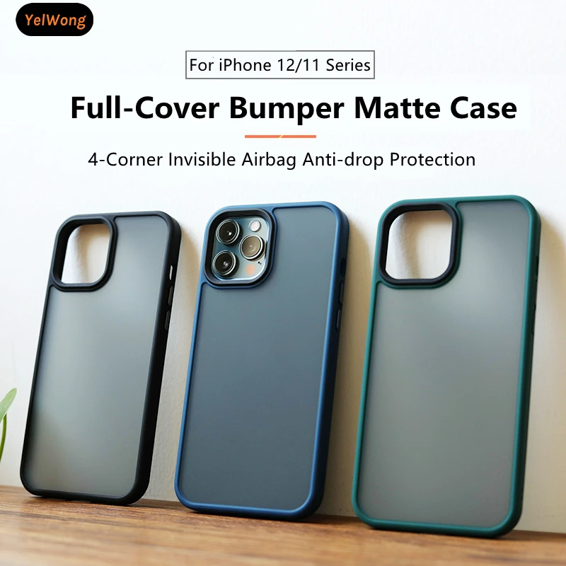 YelWong Matte Bumper Shockproof Armor Phone Case For iPhone 11 12 Pro Max 12 Mini Anti-drop Full-cover Lens Protection SkinTouch
YelWong Matte Bumper Shockproof Armor Phone Case For iPhone 11 12 Pro Max 12 Mini Anti-drop Full-cover Lens Protection SkinTouch