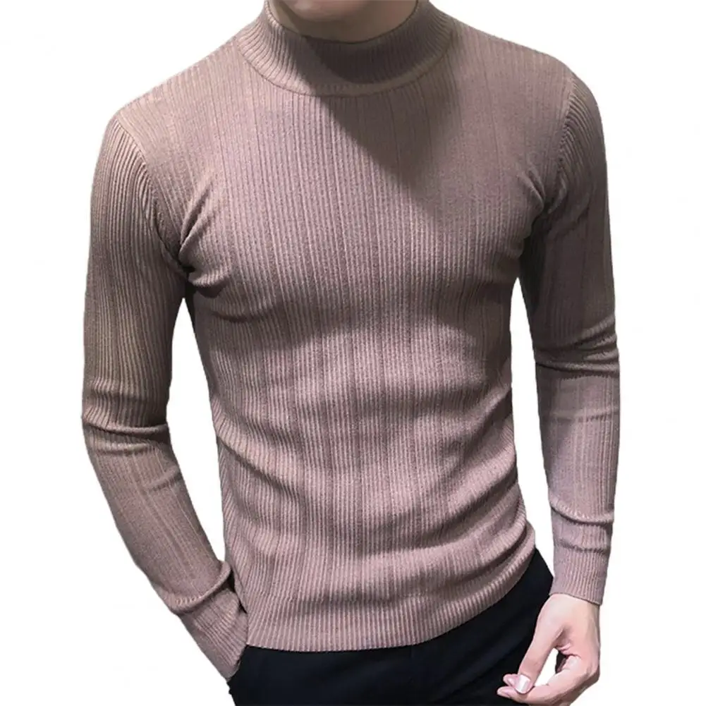 Winter Men Sweater Striped Half-high Collar Casual Pullover Solid Color Men Sweater for Men's Clothing Streetwear
Winter Men Sweater Striped Half-high Collar Casual Pullover Solid Color Men Sweater for Men's Clothing Streetwear