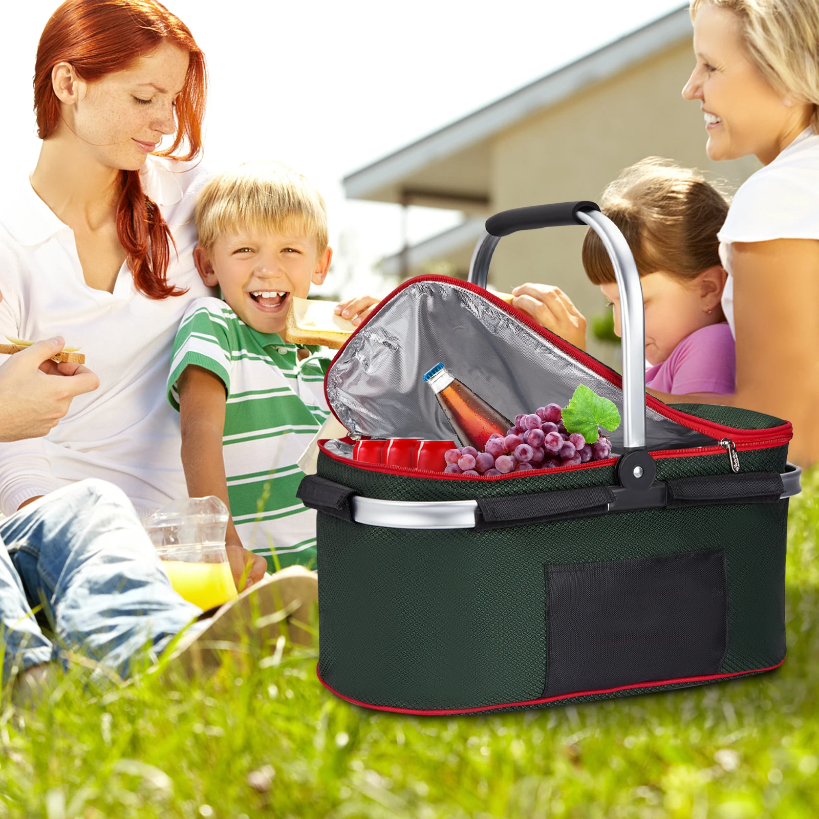 Large Capacity Picnic Bag For Four Outdoor Portable Cutlery Set Folding Picnic Basket Portable Insulation Bag
Large Capacity Picnic Bag For Four Outdoor Portable Cutlery Set Folding Picnic Basket Portable Insulation Bag
