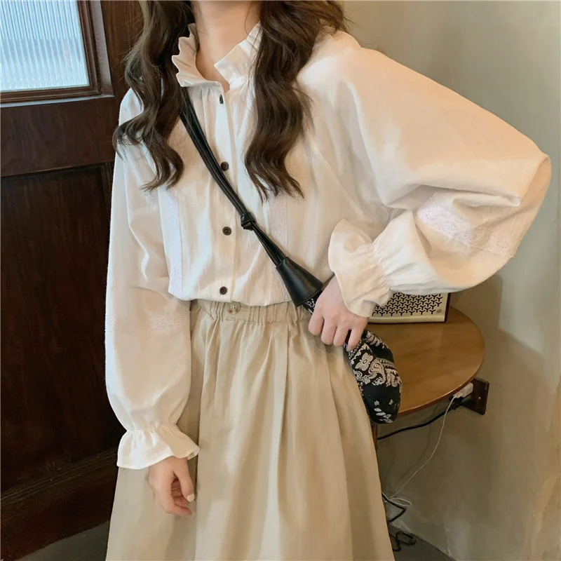 Autumn/winter French Retro Fashion Suit Women New Lantern Sleeve Sense of Design Shirt Casual High Waist Skirt Two-piece Set
Autumn/winter French Retro Fashion Suit Women New Lantern Sleeve Sense of Design Shirt Casual High Waist Skirt Two-piece Set