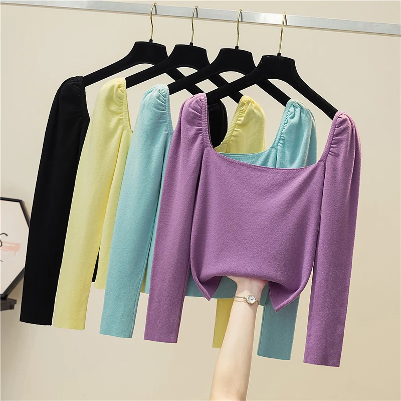 Autumn elegant soft Slim knitted Sweater female winter 2021 long-sleeved Puff square collar outer wear oversized retro sweater
Autumn elegant soft Slim knitted Sweater female winter 2021 long-sleeved Puff square collar outer wear oversized retro sweater