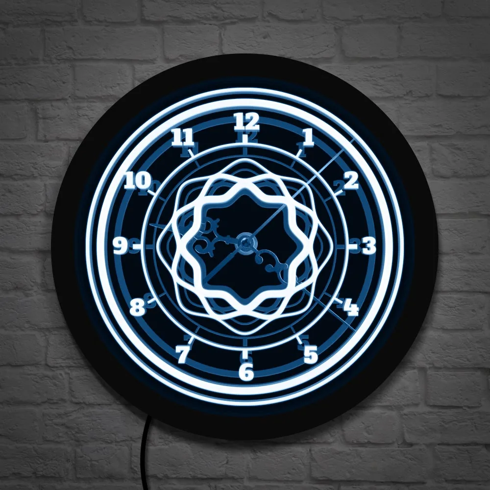 LED Lighting Multi-Coloured Retro Style Clock Wall Watch Mandala 3D Floral Pattern Arabic Numerals Decorative Clock Lighting Art
LED Lighting Multi-Coloured Retro Style Clock Wall Watch Mandala 3D Floral Pattern Arabic Numerals Decorative Clock Lighting Art