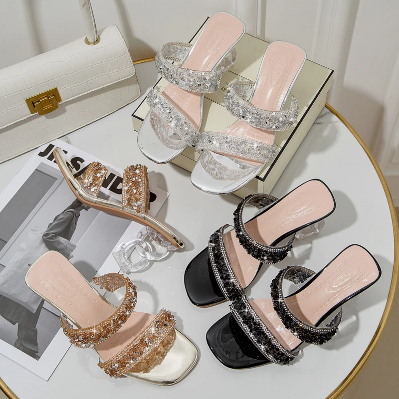 Summer 2021 new women's sandals sexy transparent crystal high heels fashion all out party slippers
Summer 2021 new women's sandals sexy transparent crystal high heels fashion all out party slippers