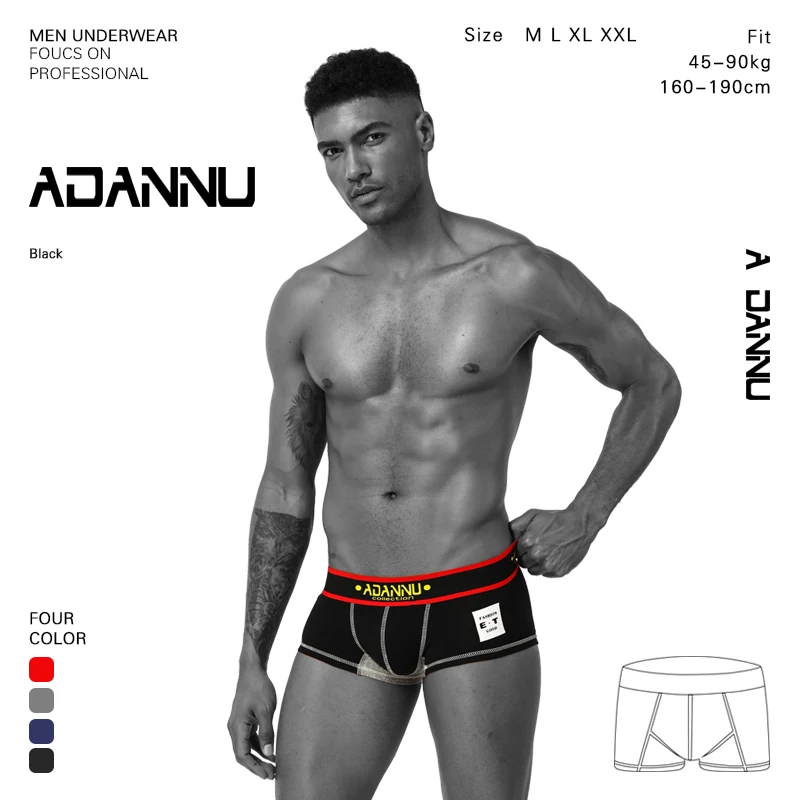 ADANNU Brand Men Underwear Single layer Pouch Boxer Cotton Breathable Male Panties Micro Elasticity Men Boxer Shorts Calzoncillo
ADANNU Brand Men Underwear Single layer Pouch Boxer Cotton Breathable Male Panties Micro Elasticity Men Boxer Shorts Calzoncillo