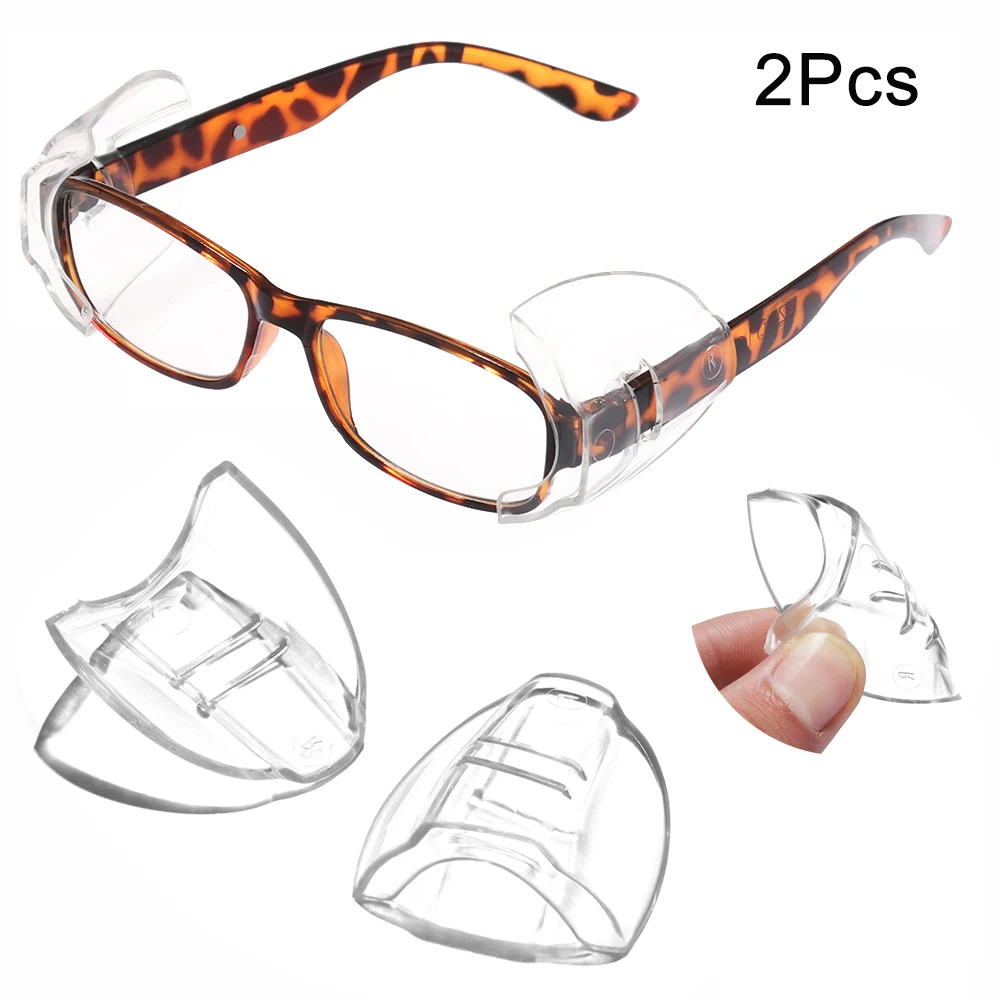 Защитные очки 2 шт. прозрачные защитные боковые экраны для очков без застежки