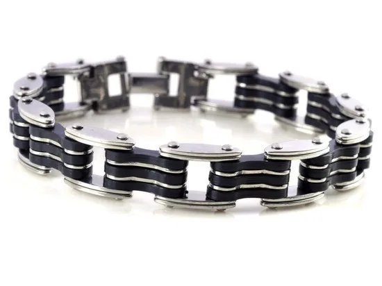 Men Silver Stainless Steel Link Chain Bracelets & Bangles Men's Cuff Wristband Biker Motorcycle Black Jewelry
Men Silver Stainless Steel Link Chain Bracelets & Bangles Men's Cuff Wristband Biker Motorcycle Black Jewelry