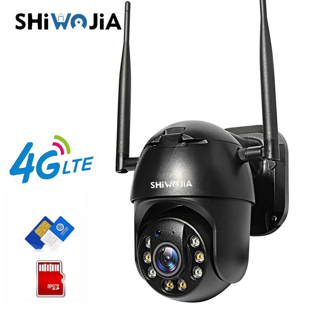 IP камера shiвоенia 4G SIM карта Wi Fi 4 кратный цифровой зум PTZ|Камеры видеонаблюдения| |