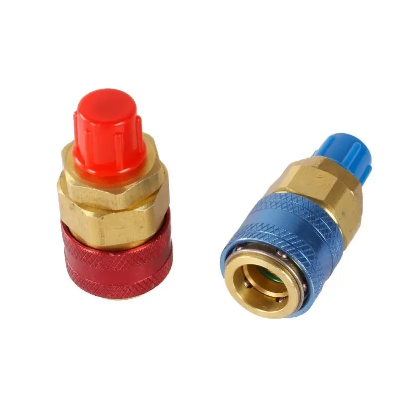 1 Pair Freon R134A H/L Auto Car Quick Coupler Connector Brass Adapters Air Conditioning Refrigerant Adjustable AC Manifold Gauge
1 Pair Freon R134A H/L Auto Car Quick Coupler Connector Brass Adapters Air Conditioning Refrigerant Adjustable AC Manifold Gauge