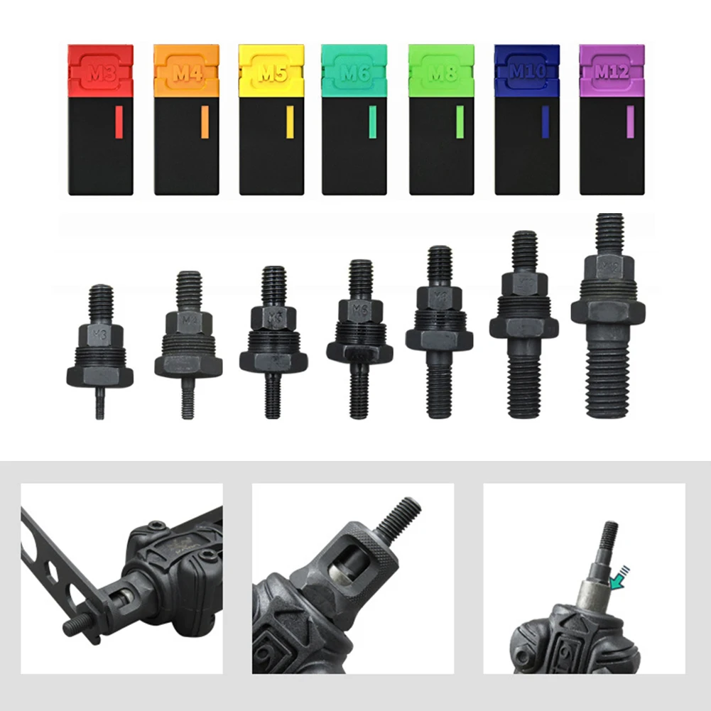 M3M4M5M6M8M10M12 Accessories For Rivet Gun Fully Automatic Riveter Threaded Rivets Hand-inserted Rivet Tool Set Drilling Rivet
M3M4M5M6M8M10M12 Accessories For Rivet Gun Fully Automatic Riveter Threaded Rivets Hand-inserted Rivet Tool Set Drilling Rivet