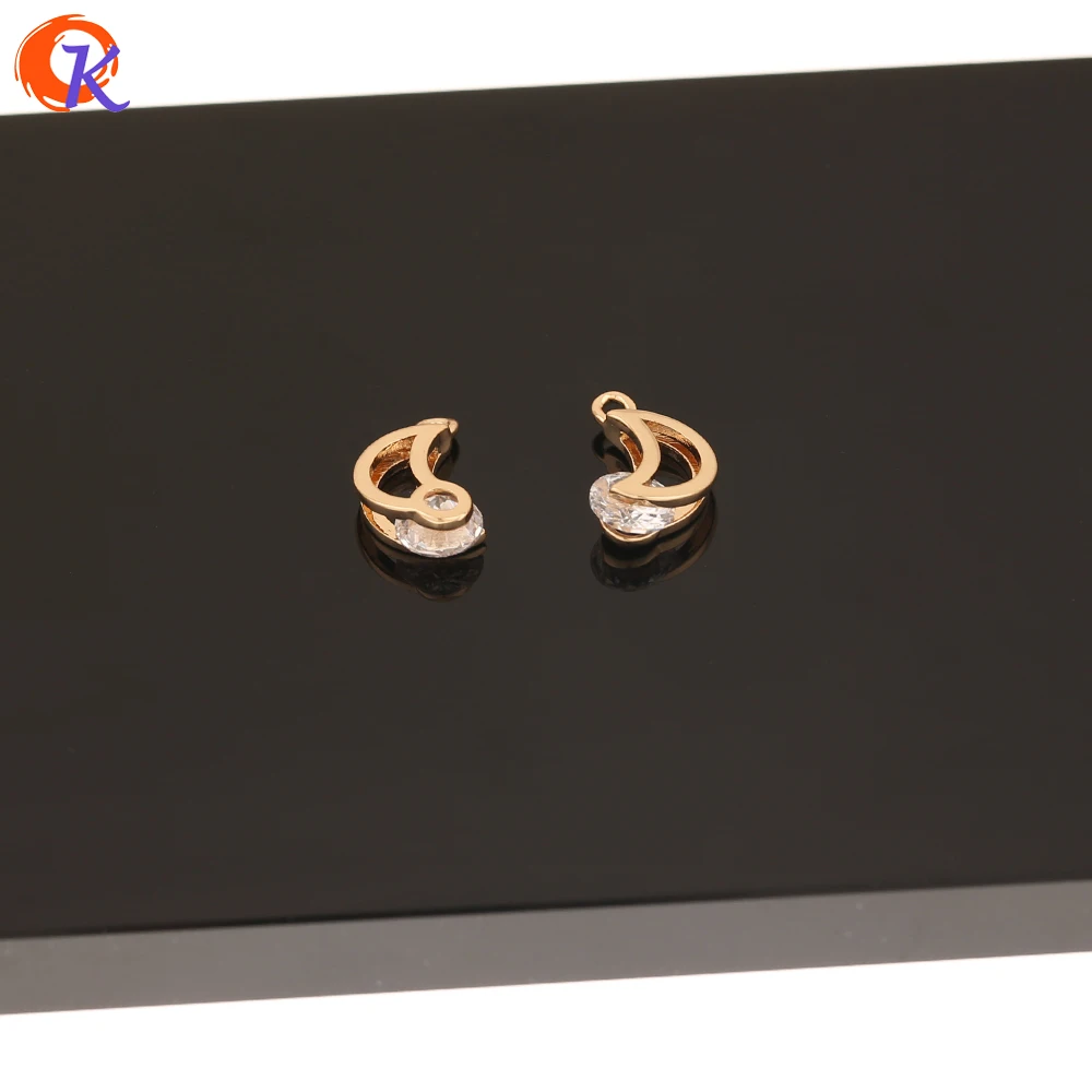 Cordial Design 50Pcs 9*14MM Jewelry Accessories/Hand Made/CZ Pendant/Monn Shape/DIY Making/Earring Findings/Rhinestone Charms
Cordial Design 50Pcs 9*14MM Jewelry Accessories/Hand Made/CZ Pendant/Monn Shape/DIY Making/Earring Findings/Rhinestone Charms